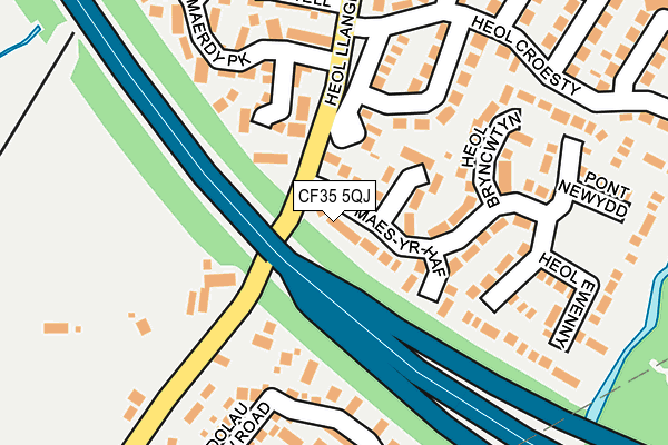 CF35 5QJ map - OS OpenMap – Local (Ordnance Survey)