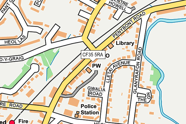 CF35 5RA map - OS OpenMap – Local (Ordnance Survey)
