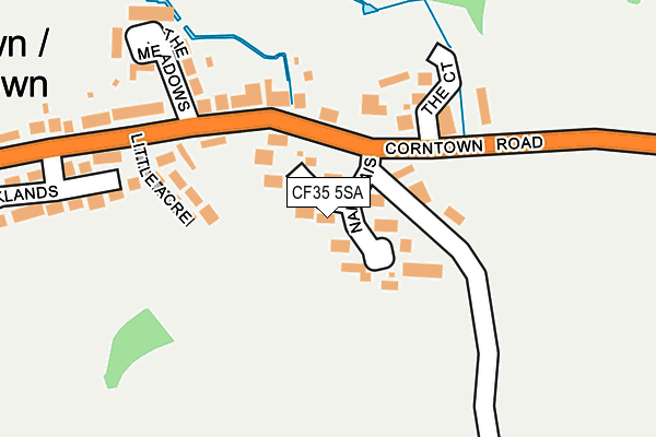 CF35 5SA map - OS OpenMap – Local (Ordnance Survey)