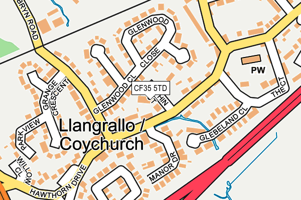 CF35 5TD map - OS OpenMap – Local (Ordnance Survey)