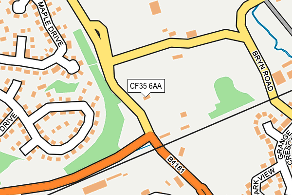 CF35 6AA map - OS OpenMap – Local (Ordnance Survey)