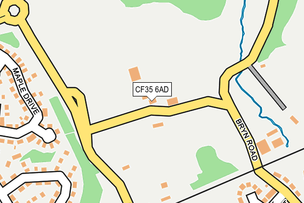 CF35 6AD map - OS OpenMap – Local (Ordnance Survey)
