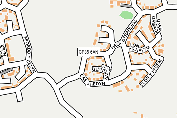 CF35 6AN map - OS OpenMap – Local (Ordnance Survey)