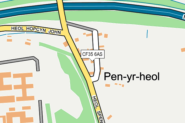 CF35 6AS map - OS OpenMap – Local (Ordnance Survey)