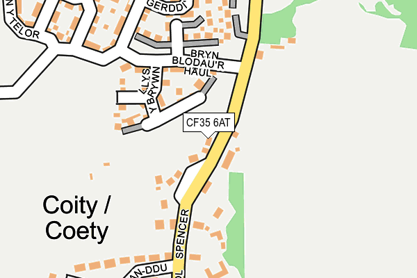 CF35 6AT map - OS OpenMap – Local (Ordnance Survey)