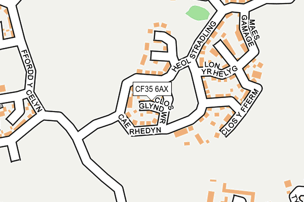 CF35 6AX map - OS OpenMap – Local (Ordnance Survey)