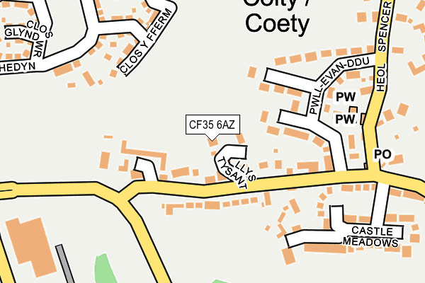 CF35 6AZ map - OS OpenMap – Local (Ordnance Survey)