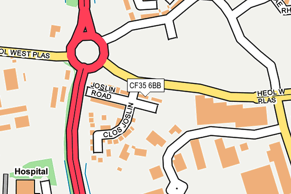 CF35 6BB map - OS OpenMap – Local (Ordnance Survey)