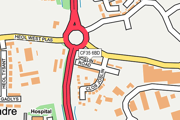 CF35 6BD map - OS OpenMap – Local (Ordnance Survey)