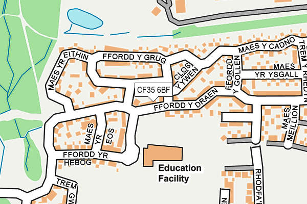 CF35 6BF map - OS OpenMap – Local (Ordnance Survey)