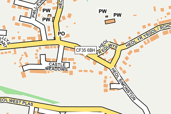 CF35 6BH map - OS OpenMap – Local (Ordnance Survey)
