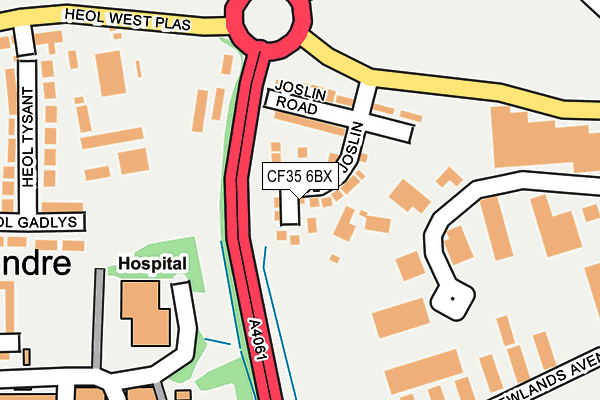CF35 6BX map - OS OpenMap – Local (Ordnance Survey)