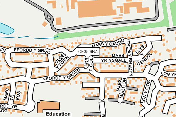 CF35 6BZ map - OS OpenMap – Local (Ordnance Survey)
