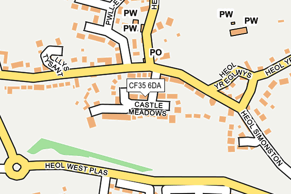 CF35 6DA map - OS OpenMap – Local (Ordnance Survey)