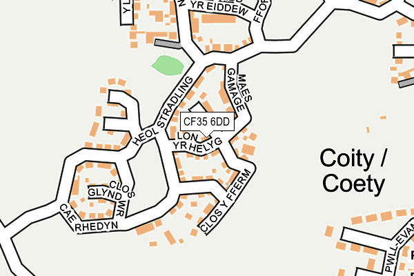CF35 6DD map - OS OpenMap – Local (Ordnance Survey)