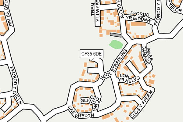 CF35 6DE map - OS OpenMap – Local (Ordnance Survey)