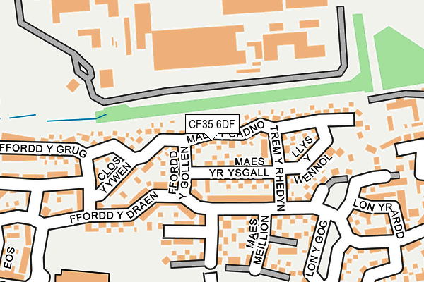 CF35 6DF map - OS OpenMap – Local (Ordnance Survey)