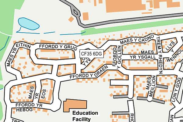 CF35 6DG map - OS OpenMap – Local (Ordnance Survey)