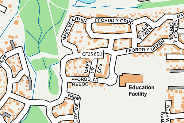 CF35 6DJ map - OS OpenMap – Local (Ordnance Survey)