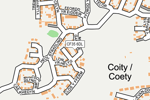 CF35 6DL map - OS OpenMap – Local (Ordnance Survey)