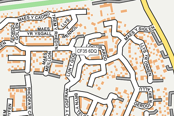 CF35 6DQ map - OS OpenMap – Local (Ordnance Survey)