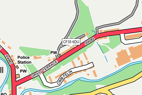 CF35 6DU map - OS OpenMap – Local (Ordnance Survey)