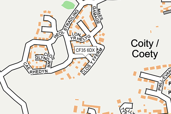 CF35 6DX map - OS OpenMap – Local (Ordnance Survey)