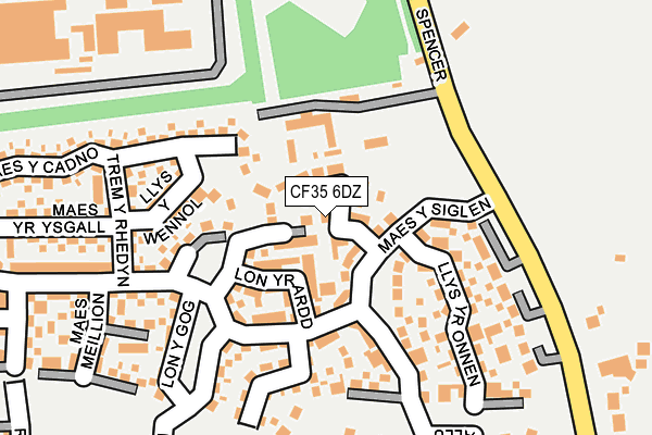 CF35 6DZ map - OS OpenMap – Local (Ordnance Survey)