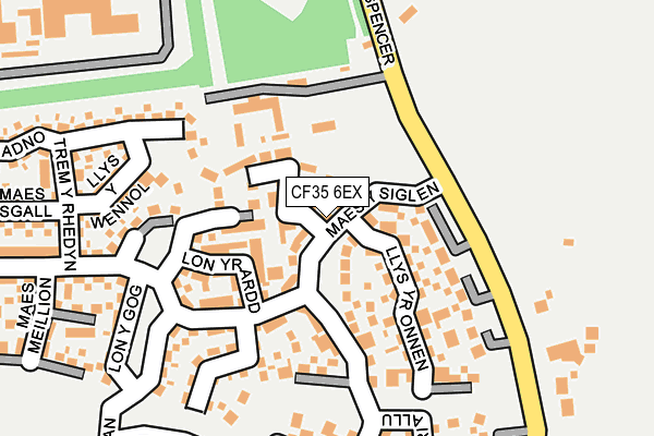 CF35 6EX map - OS OpenMap – Local (Ordnance Survey)