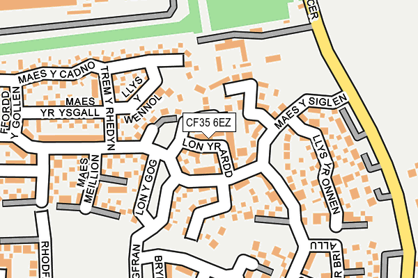 CF35 6EZ map - OS OpenMap – Local (Ordnance Survey)