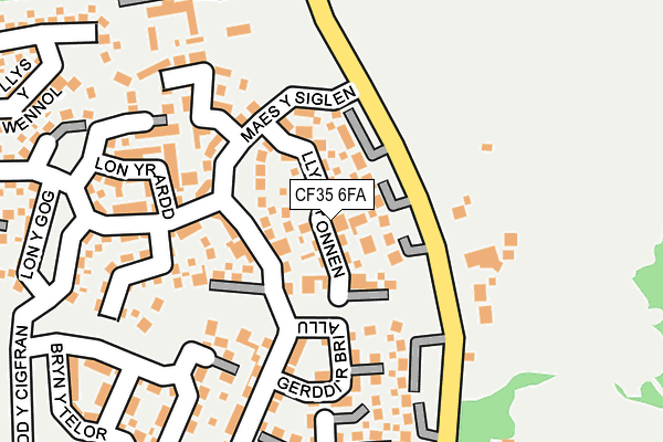 CF35 6FA map - OS OpenMap – Local (Ordnance Survey)