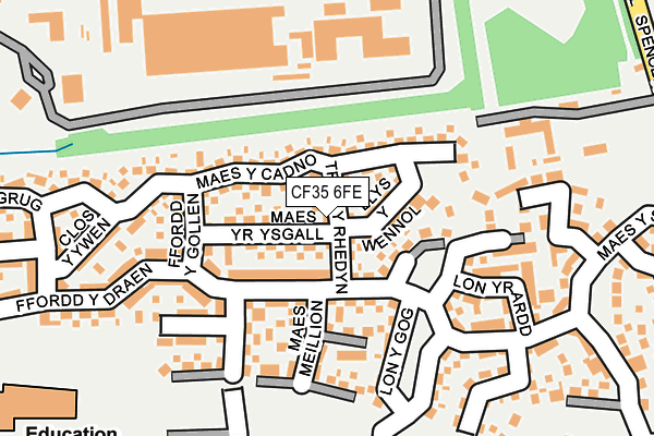 CF35 6FE map - OS OpenMap – Local (Ordnance Survey)