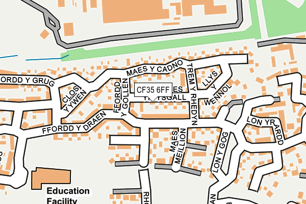 CF35 6FF map - OS OpenMap – Local (Ordnance Survey)