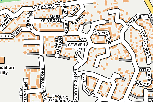 CF35 6FH map - OS OpenMap – Local (Ordnance Survey)