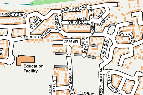 CF35 6FL map - OS OpenMap – Local (Ordnance Survey)