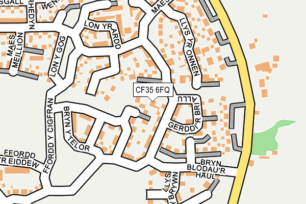 CF35 6FQ map - OS OpenMap – Local (Ordnance Survey)