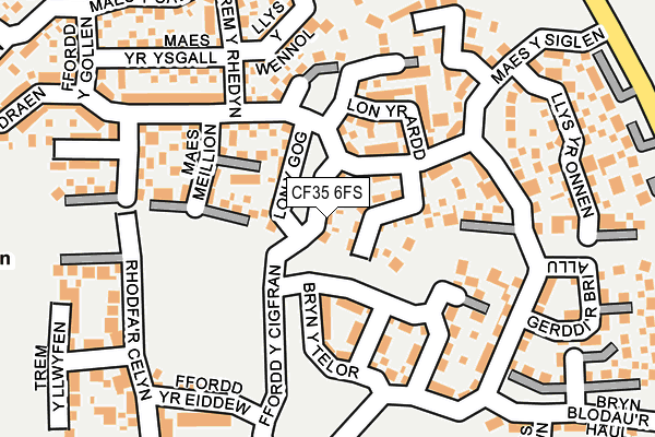 CF35 6FS map - OS OpenMap – Local (Ordnance Survey)