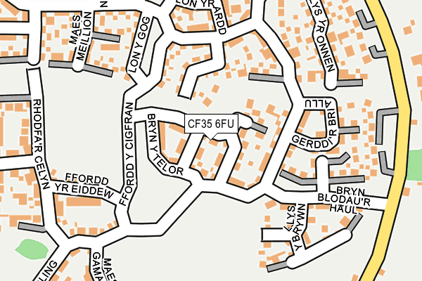 CF35 6FU map - OS OpenMap – Local (Ordnance Survey)