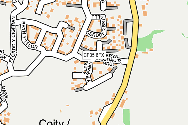 CF35 6FX map - OS OpenMap – Local (Ordnance Survey)