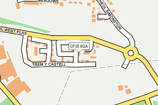CF35 6GA map - OS OpenMap – Local (Ordnance Survey)