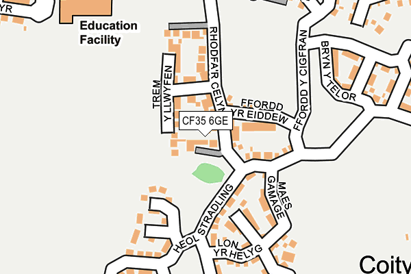 CF35 6GE map - OS OpenMap – Local (Ordnance Survey)