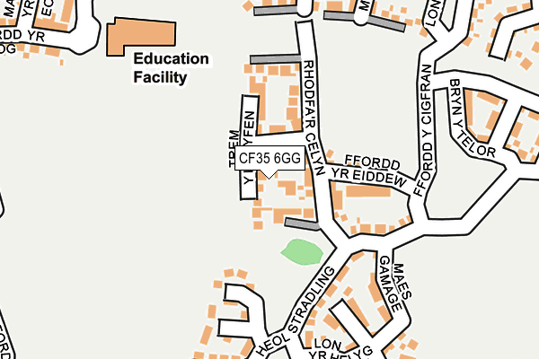 CF35 6GG map - OS OpenMap – Local (Ordnance Survey)