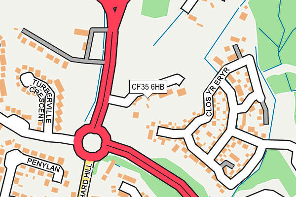 CF35 6HB map - OS OpenMap – Local (Ordnance Survey)