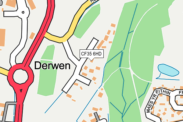 CF35 6HD map - OS OpenMap – Local (Ordnance Survey)