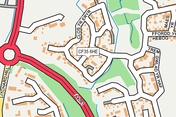 CF35 6HE map - OS OpenMap – Local (Ordnance Survey)