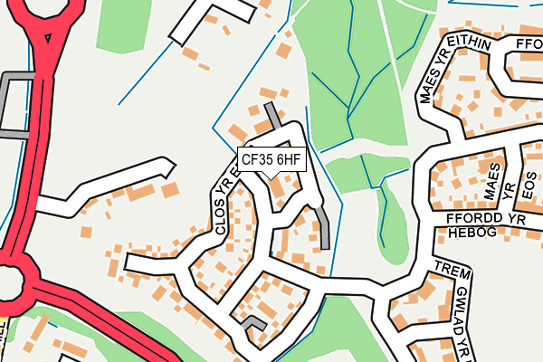 CF35 6HF map - OS OpenMap – Local (Ordnance Survey)