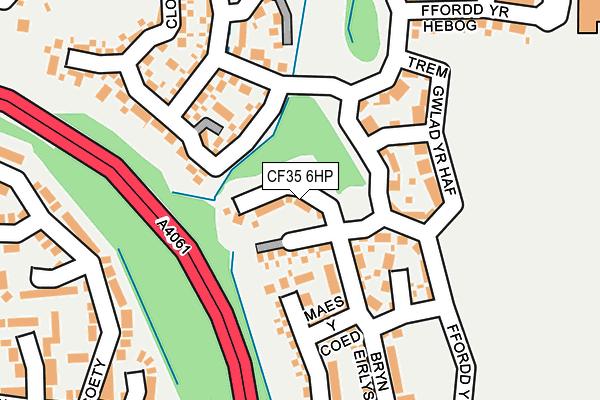 CF35 6HP map - OS OpenMap – Local (Ordnance Survey)