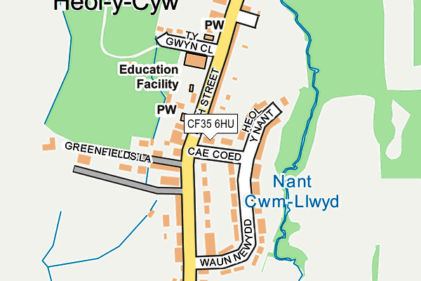 CF35 6HU map - OS OpenMap – Local (Ordnance Survey)