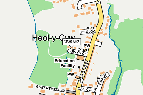 CF35 6HZ map - OS OpenMap – Local (Ordnance Survey)