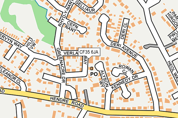 CF35 6JA map - OS OpenMap – Local (Ordnance Survey)